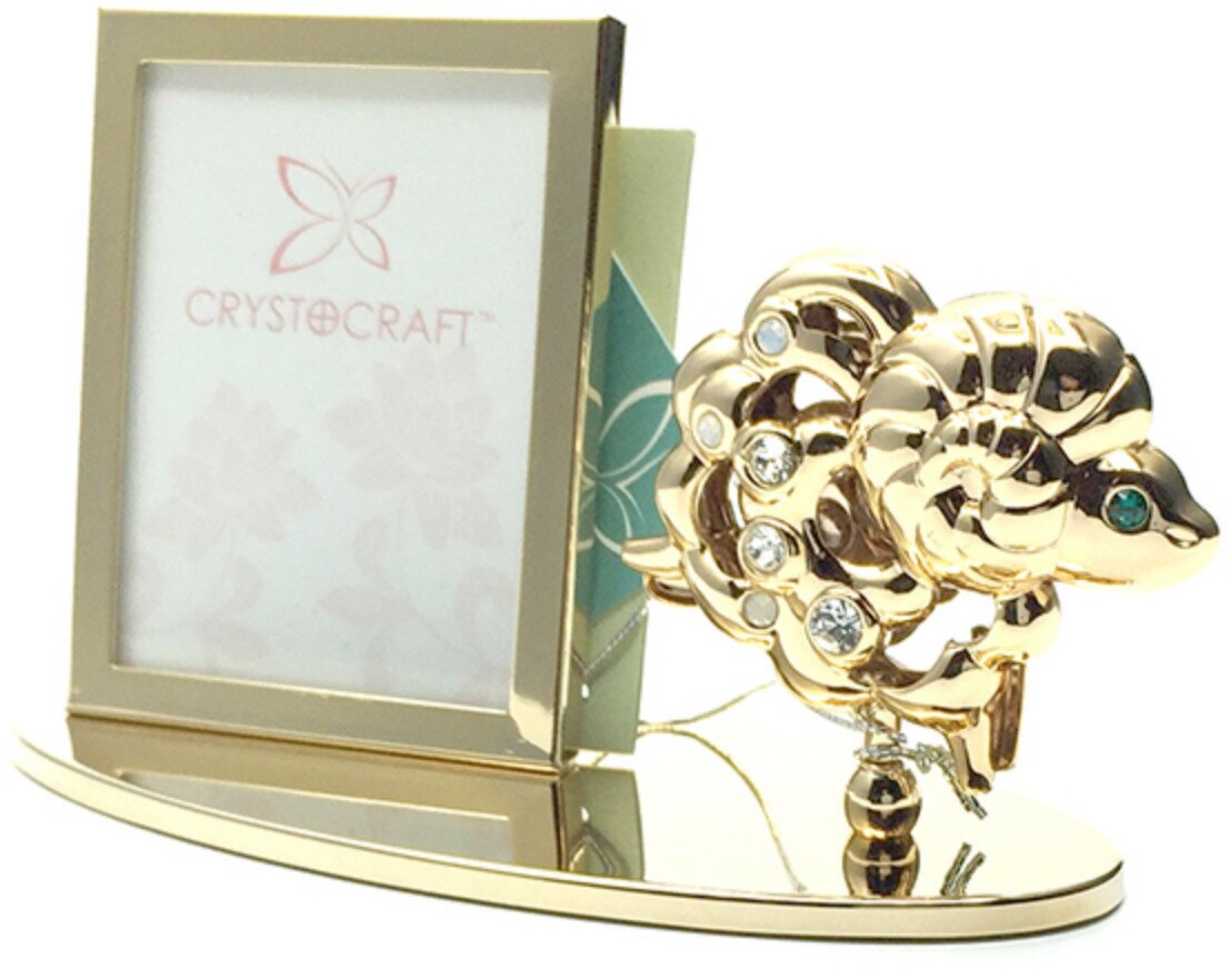 Сувенир фоторамка Crystocraft Овечка с кристаллами Swarovski U0402-042-GC1