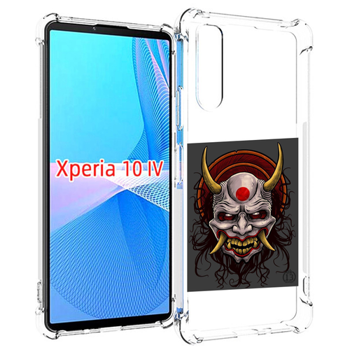 Чехол MyPads маска с клыками и рогами для Sony Xperia 10 IV (10-4) задняя-панель-накладка-бампер чехол mypads маска для sony xperia 1 iv задняя панель накладка бампер