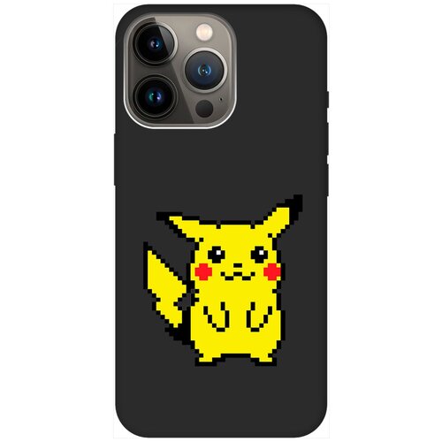 Силиконовый чехол на Apple iPhone 14 Pro / Эпл Айфон 14 Про с рисунком Pixel Pikachu Soft Touch черный силиконовый чехол на apple iphone 14 эпл айфон 14 с рисунком pixel duck soft touch черный