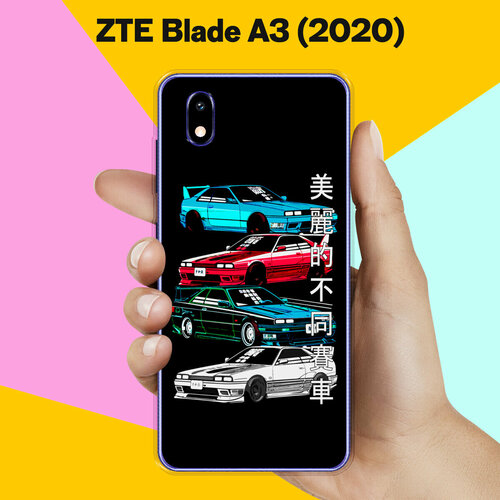 Силиконовый чехол на ZTE Blade A3 (2020) Машины / для ЗТЕ Блейд А3 (2020)
