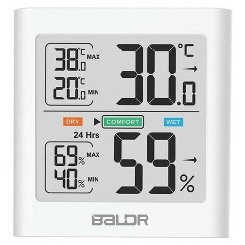 BALDR B0135TH цифровой термогигрометр с внешним датчиком белый 132000₽