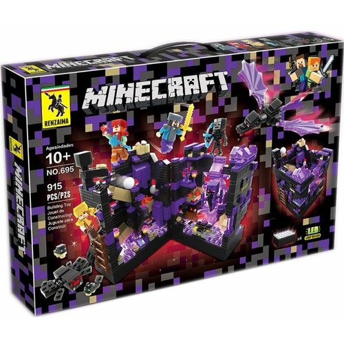 Конструктор Майнкрафт-Minecraft с подсветкой, 915 дет, NO.695