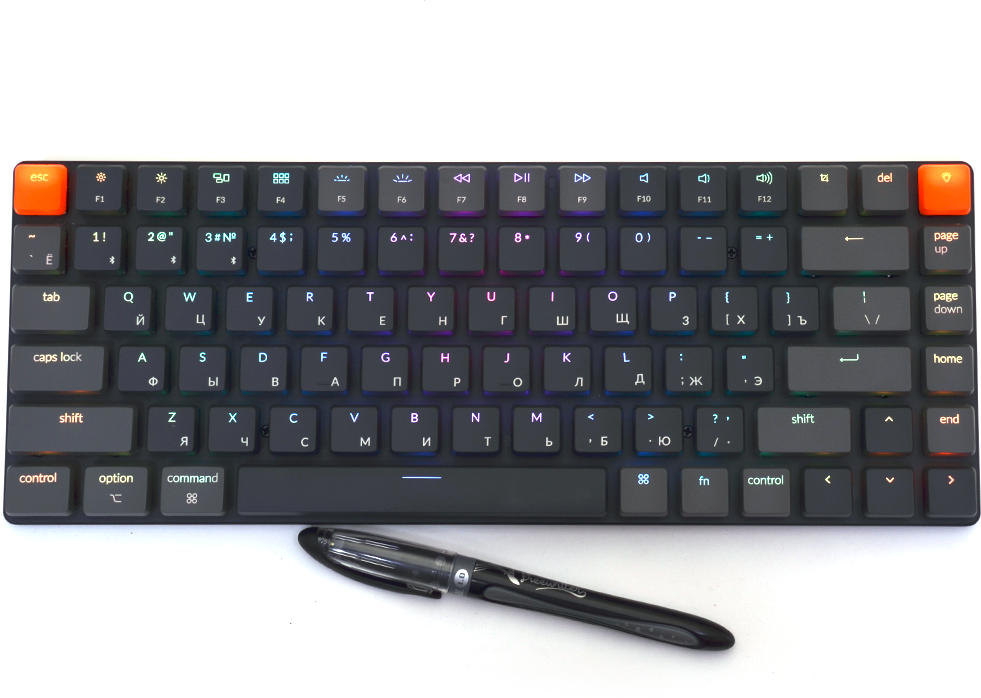 Беспроводная механическая ультратонкая клавиатура Keychron K3 84 клавиши RGB подстветка Blue Switch