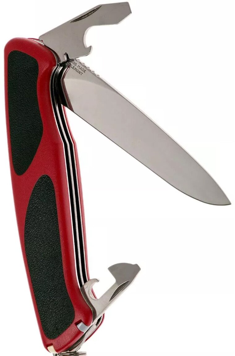 Нож перочинный Victorinox RangerGrip 68 (0.9553.C) 130мм 11функций красный/черный карт.коробка - фото №2
