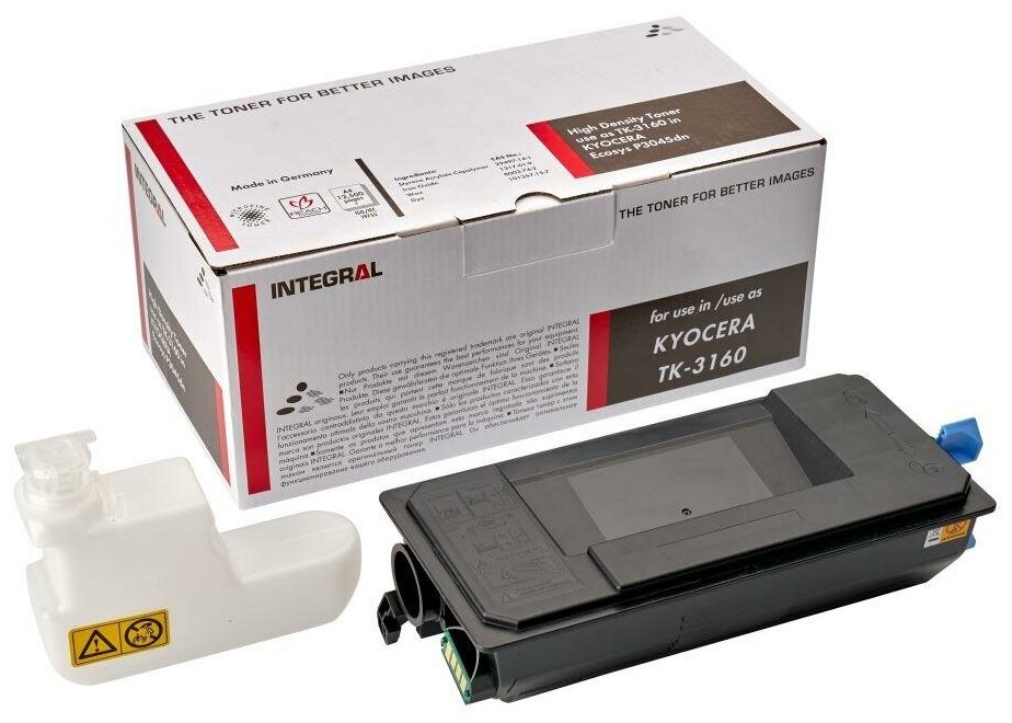 Картридж INTEGRAL TK-3160C (с чипом) для Kyocera P3045dn/P3145dn/P3050dn/P3150dn/P3055dn/P3155dn/P3060dn/M3145dn/M3645dn (12 500 стр.)