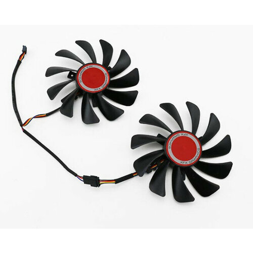 Двойной кулер для видеокарты XFX RX580/590 new 85mm diameter rx 570 rs rx 580 rs fd10u12s9 c for xfx rx570 rs rx580 rs video graphics cards cooling as replacement fan