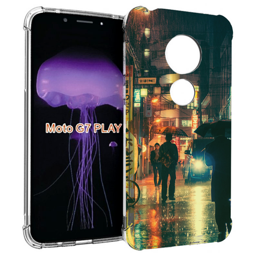 Чехол MyPads Токио-сеул для Motorola Moto G7 Play задняя-панель-накладка-бампер