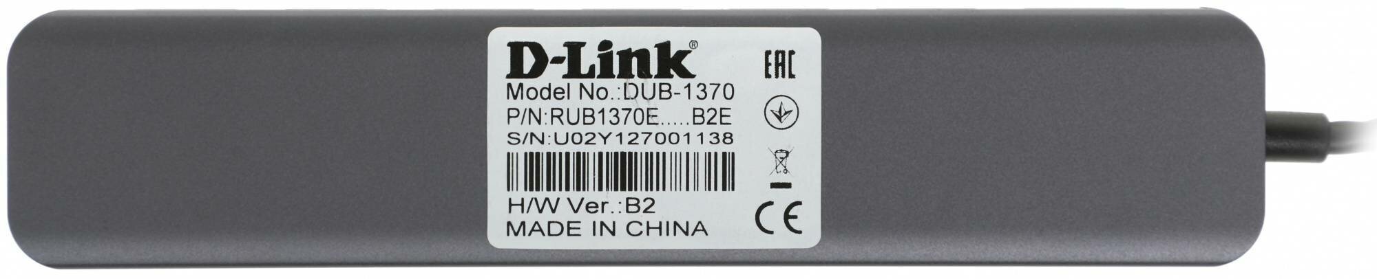 Хаб (разветвитель) D-LINK DUB-1370, черный [dub-1370/a1a] - фото №9