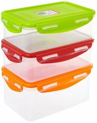 Набор пластиковых контейнеров Oursson CP3703S/MC (Многоцветный)