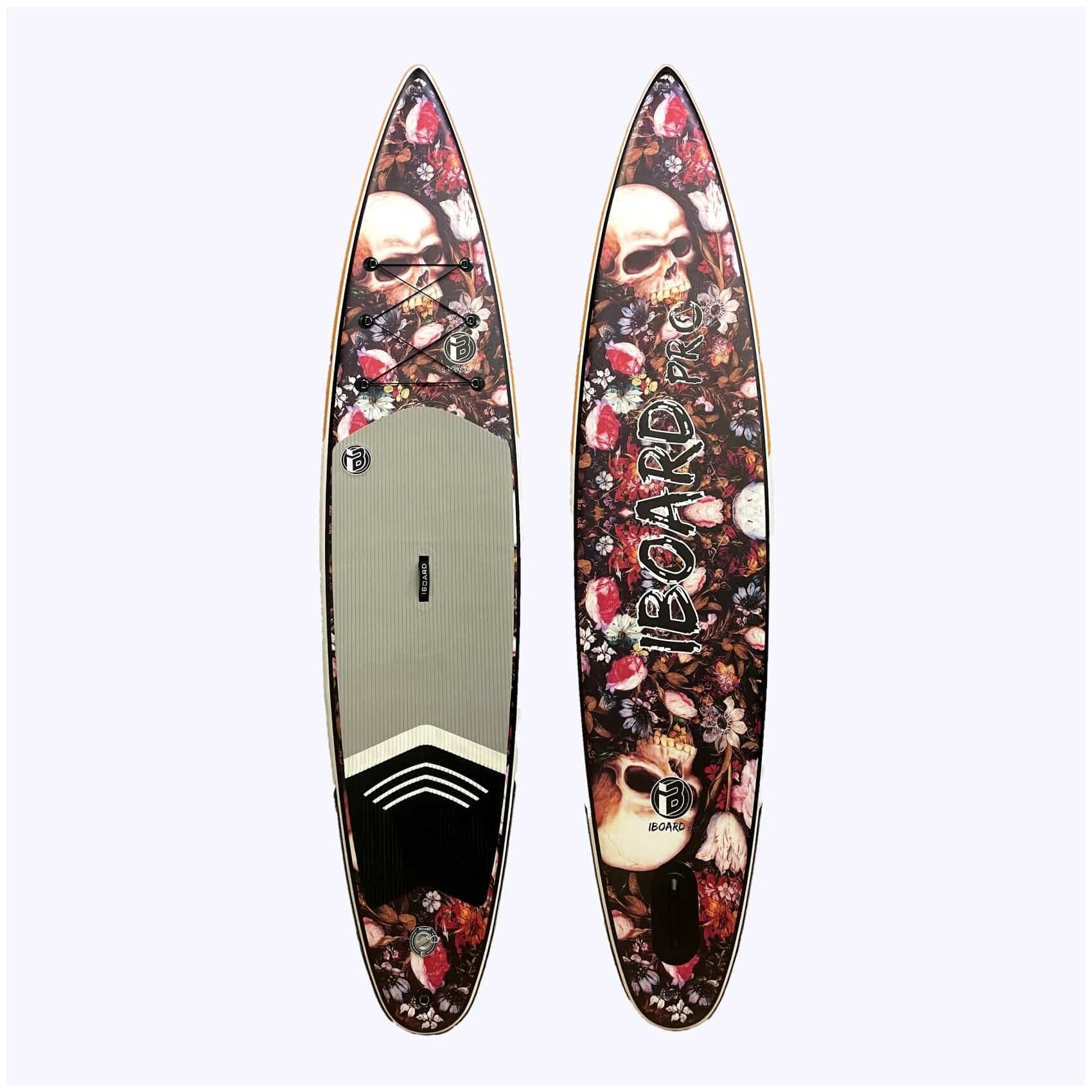 Сапборд SUP Iboard Pro Skulls and Flowers 12.6