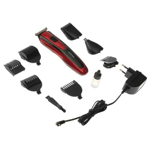 Машинка для стрижки Centek CT-2133 3 Вт 4 насадки триммер красная 424900₽