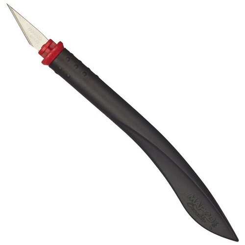 нож скальпель канцелярский с перовым лезвием 5 запасных лезвий Убрать Нож канцелярский Maped EASY CUT безопасный, с 3 лез. в комп