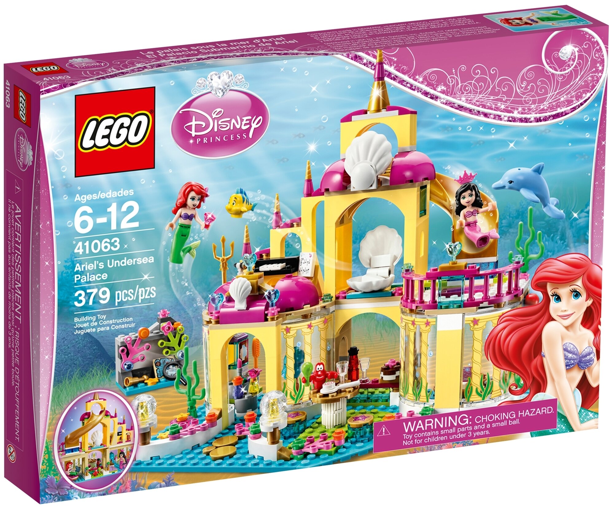 LEGO Disney Princess Конструктор Подводный дворец Ариэль 41063