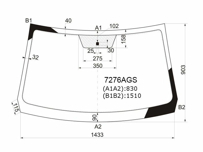 AGC 7276AGS Стекло лобовое зеленое Renault Duster Sandero Terrano III D10 AGC