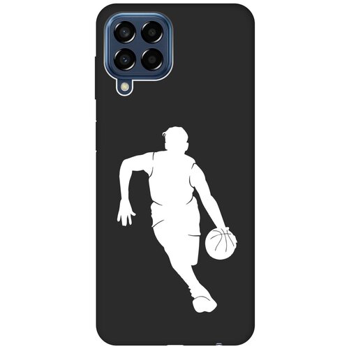 Матовый чехол Basketball W для Samsung Galaxy M33 5G / Самсунг М33 5г с 3D эффектом черный матовый чехол instaholic w для samsung galaxy m33 5g самсунг м33 5г с 3d эффектом черный