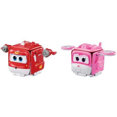 Машина-перевертыш Super Wings Джетт и Диззи (УП-00062292) игрушка перевертыш пол и мира super wings