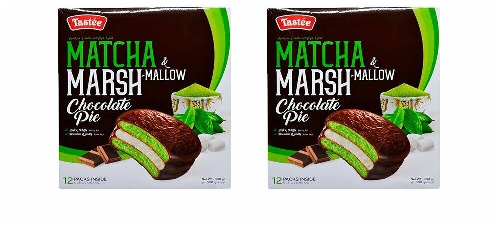 Печенье Tastee Choco Pie с чаем Матча (2 шт. по 300 гр.)