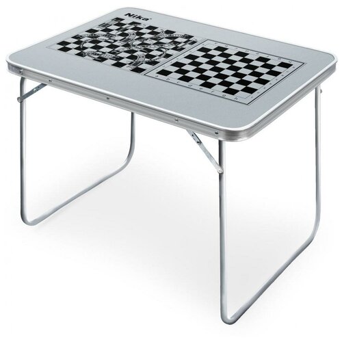 Стол складной Ника (влагост. пластик 70*50*60 см ) шахматы ССТ-5И металик