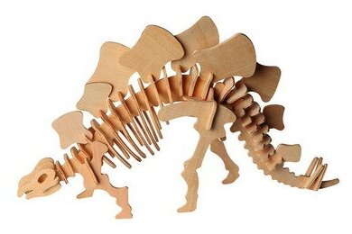 Сборная деревянная модель Чудо-Дерево Динозавры Стегозавр малый (2 пластины)