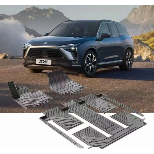 Коврики 3D резиновые в салон 3W TPEMATS NIO ES8 2023-2027 Custom Floor Mats Cargo Liner TPE Material & All-Weather Protection