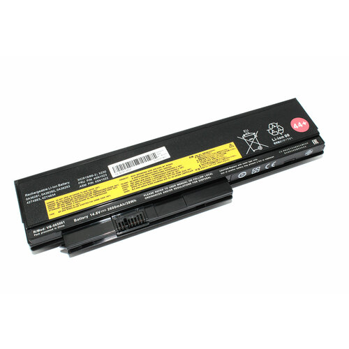 Аккумуляторная батарея для ноутбука Lenovo X230-4S1P (0A36305) 14.8V 2600mAh OEM черная аккумуляторная батарея для ноутбука lenovo 4inr19 66 2200mah