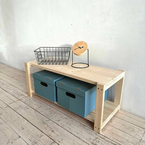 Стеллаж деревянный сплошные полки 75х32х32