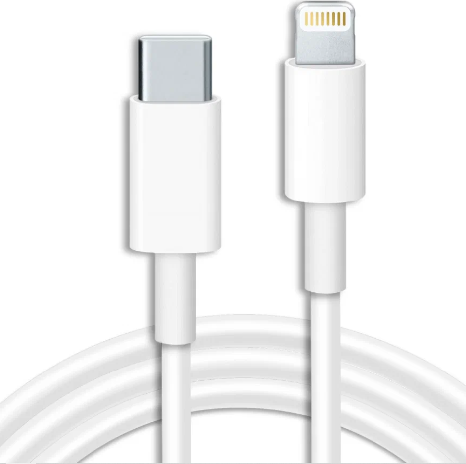 Сетевое зарядное устройство для айфона 25W с кабелем в комплекте / Быстрая зарядка для iPhone, iPad, AirPods / Power adapter 25W — фото 1