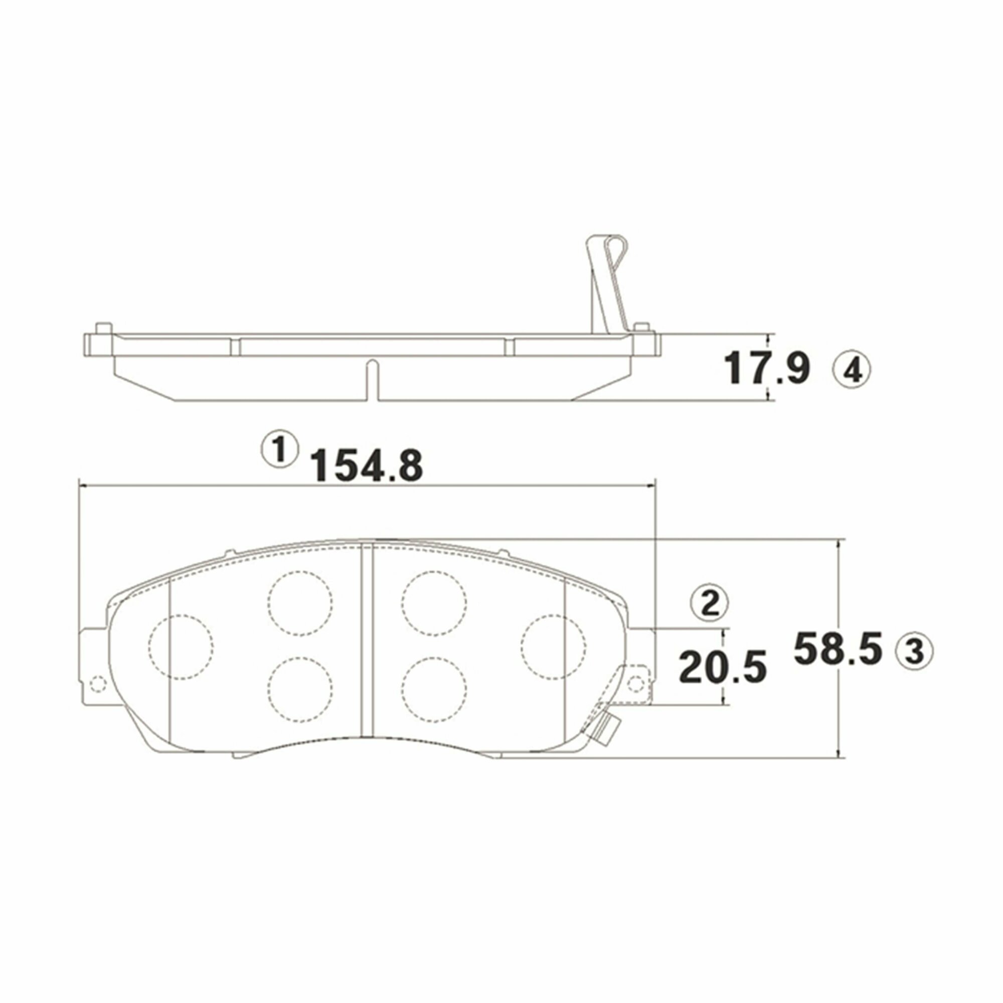 Колодки тормозные Хавал Хонда HAVAL F7/HONDA CR-V 2.0-2.2 07- передние Комплект 4 шт