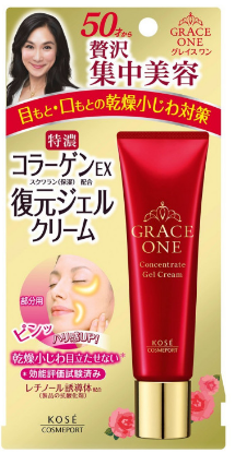 KOSE Крем-гель для лица GRACE ONE для кожи вокруг глаз и губ после 50 лет туба, 30 гр.