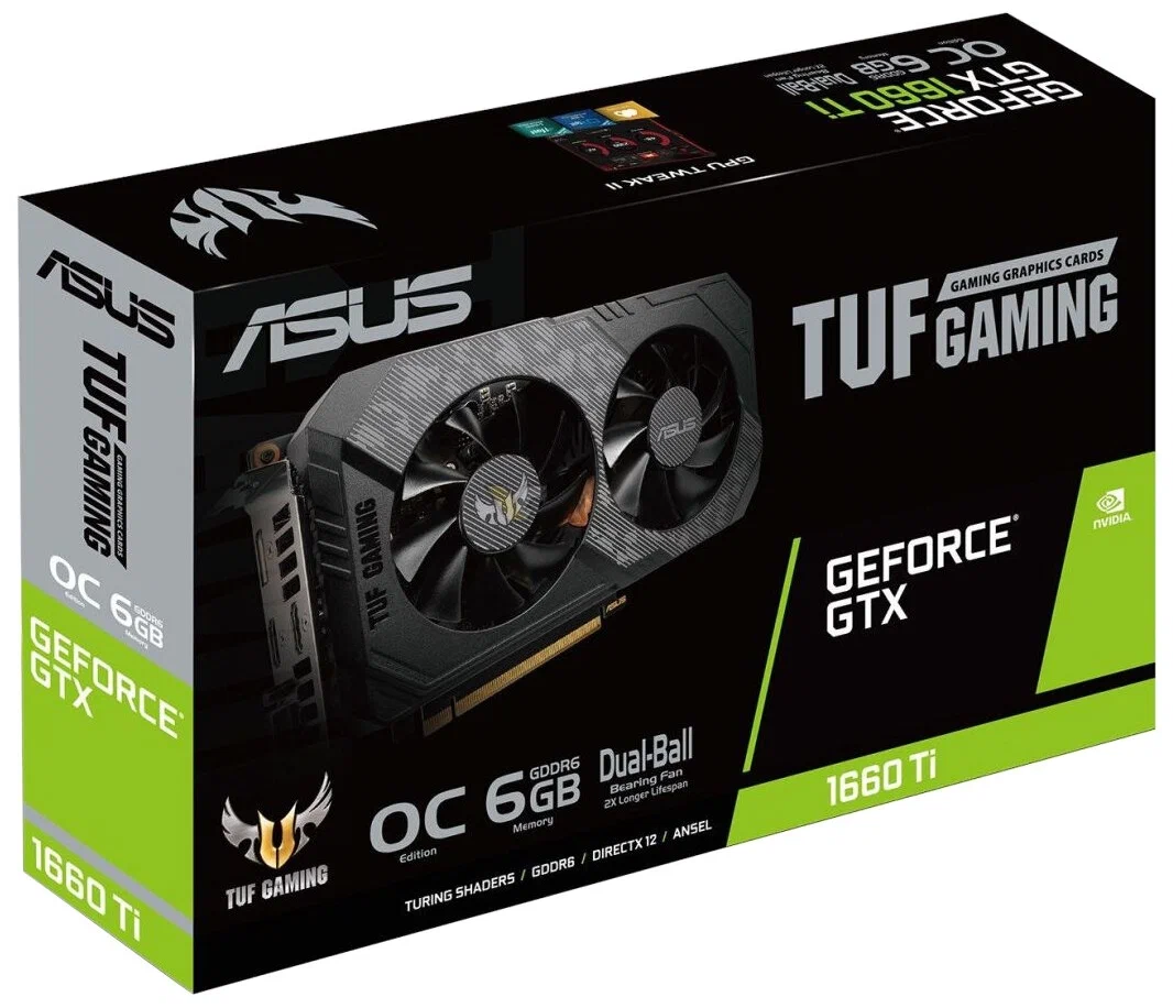 Видеокарта ASUS TUF Gaming GeForce GTX 1660 Ti OC Edition 6GB (TUF-GTX1660TI-O6G-GAMING