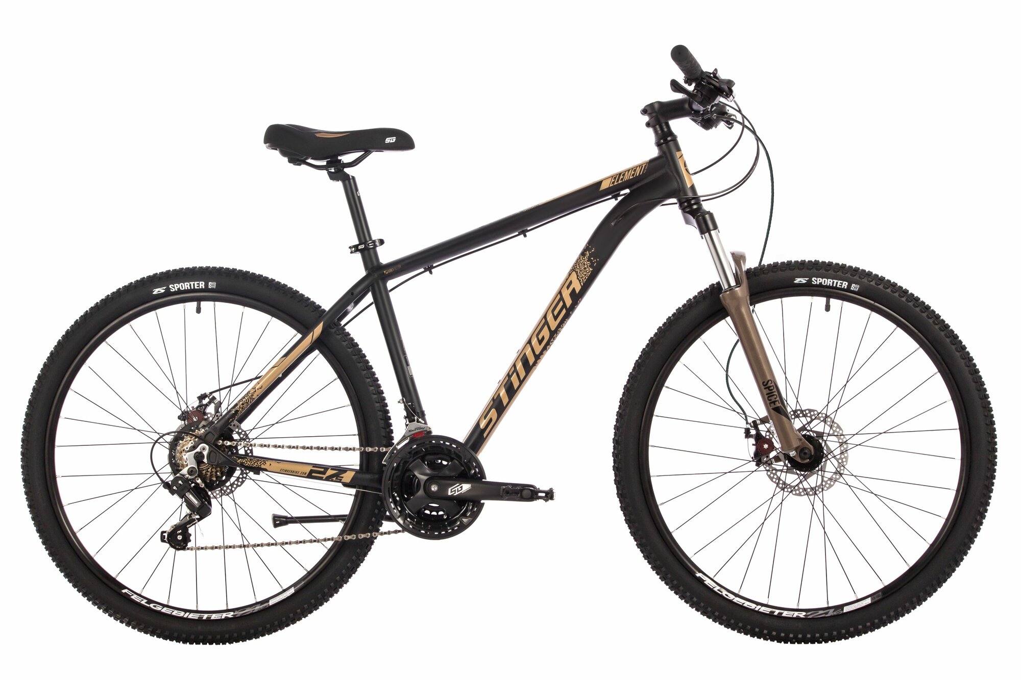 Велосипед STINGER 27.5" ELEMENT EVO золотистый, алюминий, размер 20"