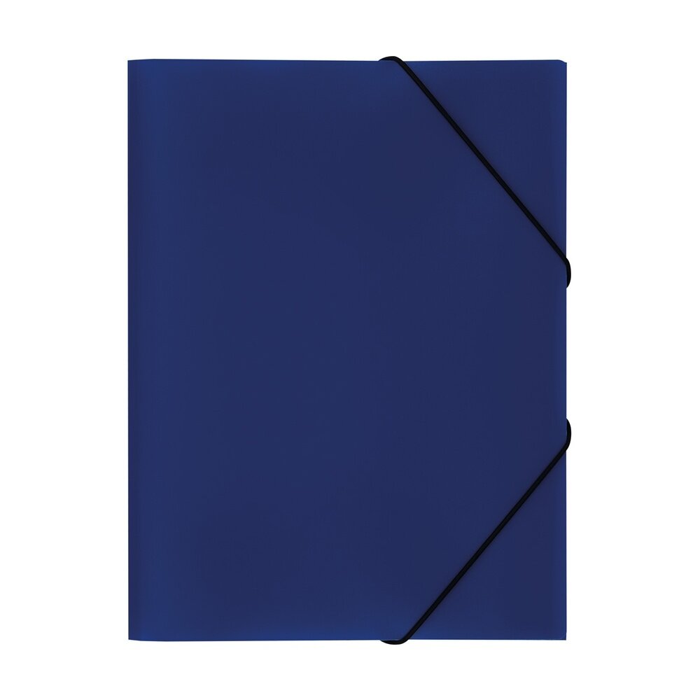 Папка на резинке СТАММ А4, 500 мкм, пластик, синяя (ММ-32189)