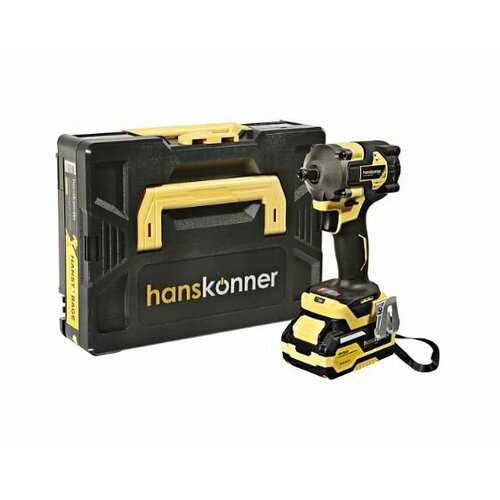 Гайковерт аккумуляторный Hanskonner HCD20420BLC ударный бесщеточный 18В 1акк4Ач 1BatterySystem 12 420Нм кейсHS 20750₽