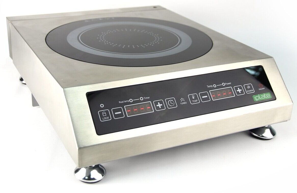 Настольная плита Iplate ALISA 36 см, 1 конфорка, черный — фото 1