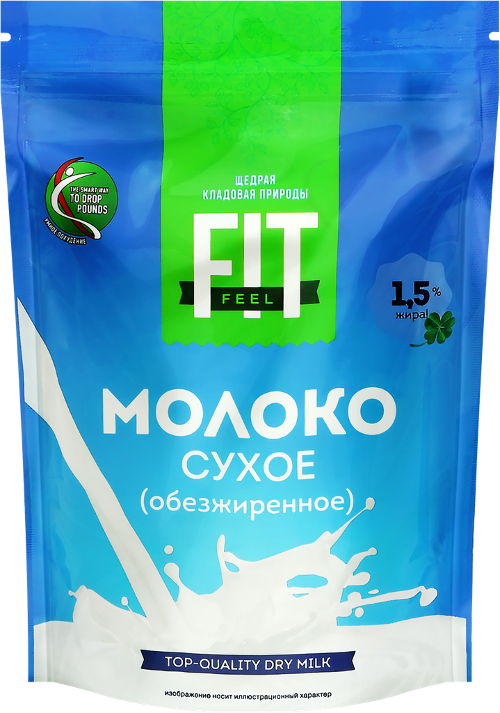 Молоко сухое FITFEEL обезжиренное 1,5%, 300г