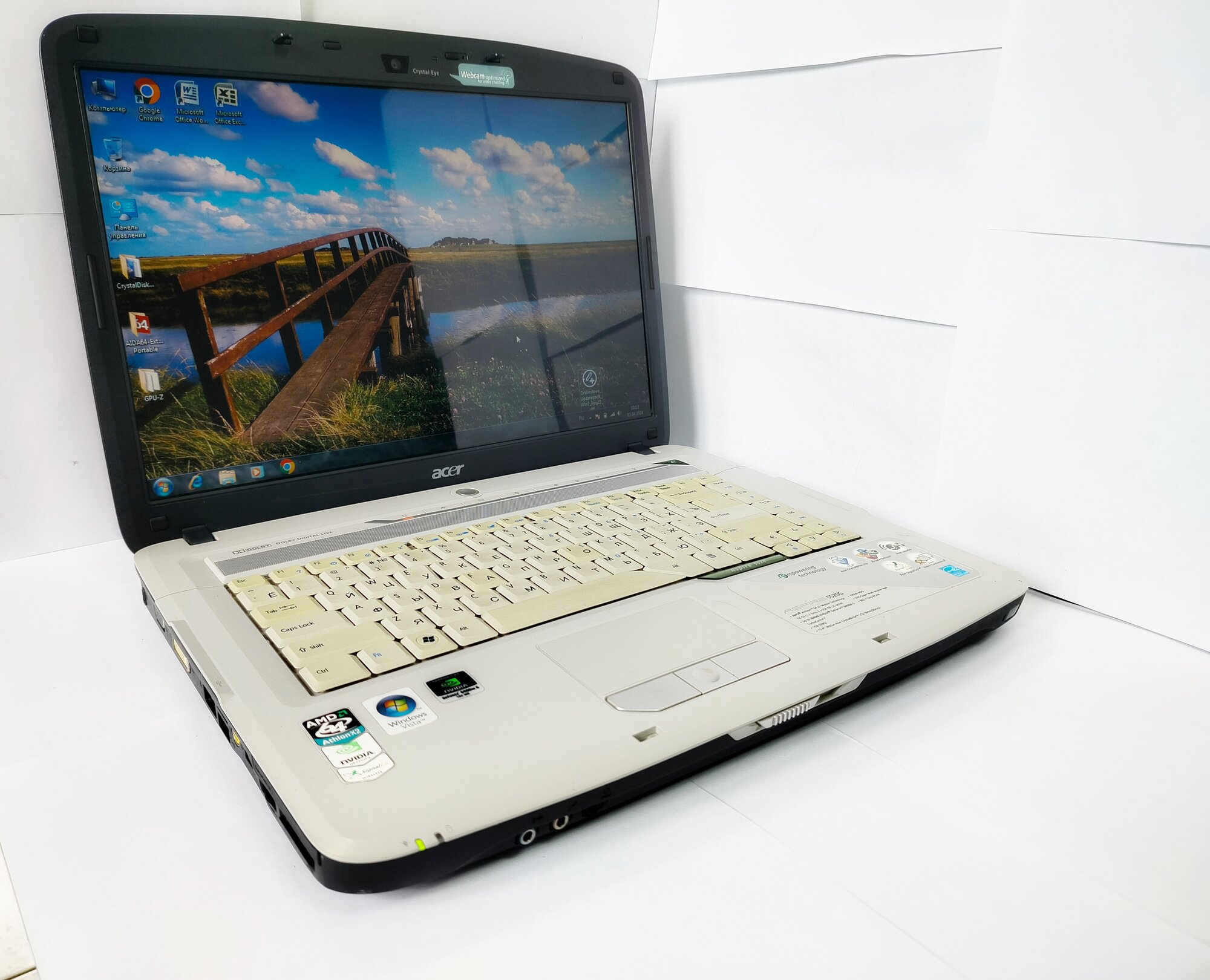 Ноутбук ATHLON TK-55/2.5/HDD160/8400m/Win7/15.4"