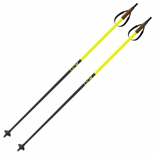 Лыжные палки ONEWAY (OZ46422) Diamond Sprint JR. (Стекловолокно 100%) (черный/желтый) (120)