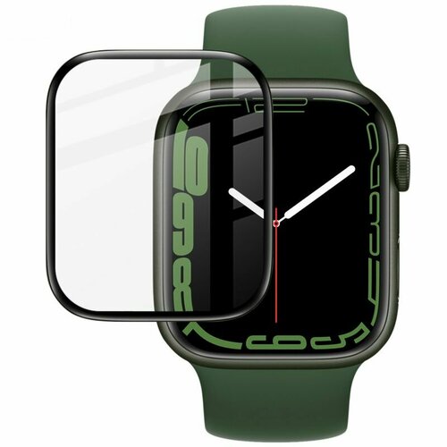 защитная пленка mobility для apple watch s3 38mm pmma ут000020053 Защитная пленка для Apple Watch Series 9 / 8 / 7 45мм - с черной рамкой