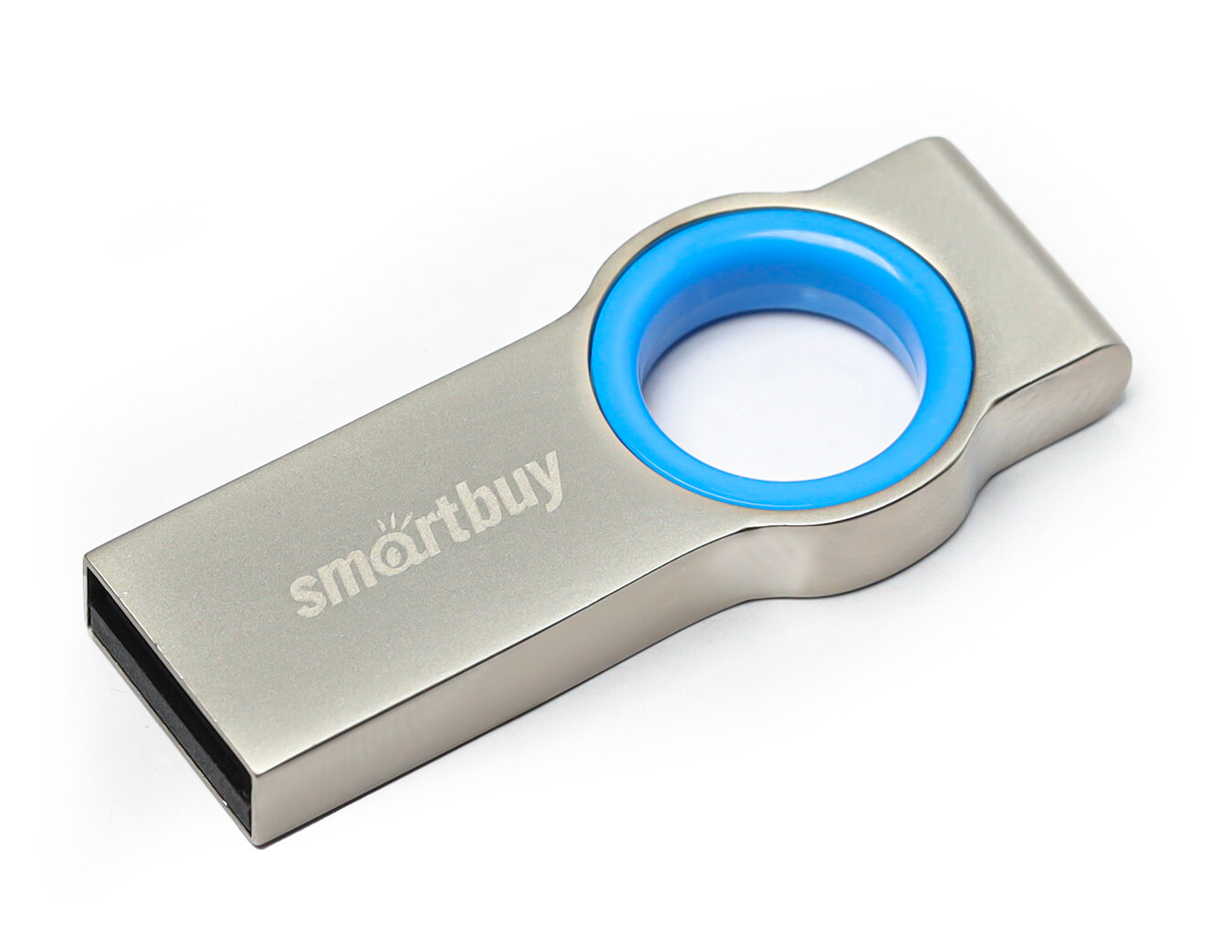 Флеш-накопитель USB 2.0 Smartbuy 64GB MC2 Metal (SB064GBMC2), серый металлик, синий