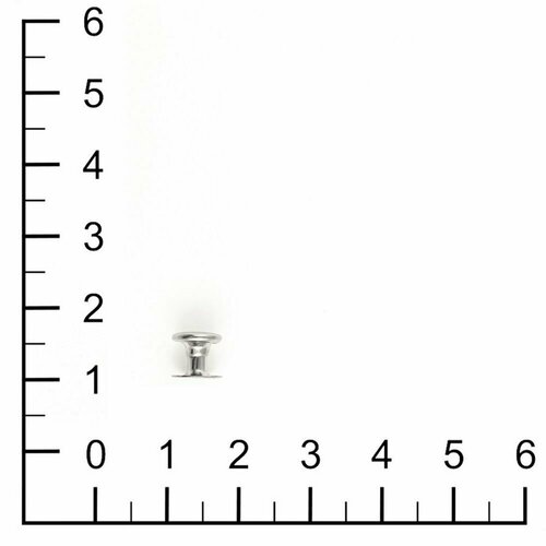 Хольнитены односторонние, 7х3х5х7, никель, 25 комплектов / заклепки для одежды и сумок