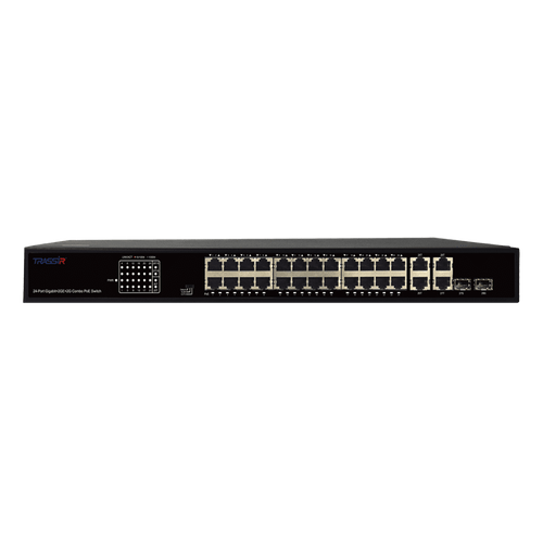 Коммутатор Trassir TR-NS14282С-370-24POE количество портов 24x1 Гбитс TR-NS14282С-370-24POE 35410₽