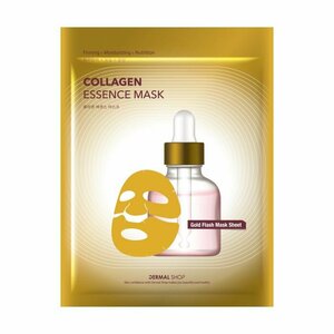 DERMAL Маска для лица фольгированная коллаген Collagen Essence Mask Gold Foil, 30 мл