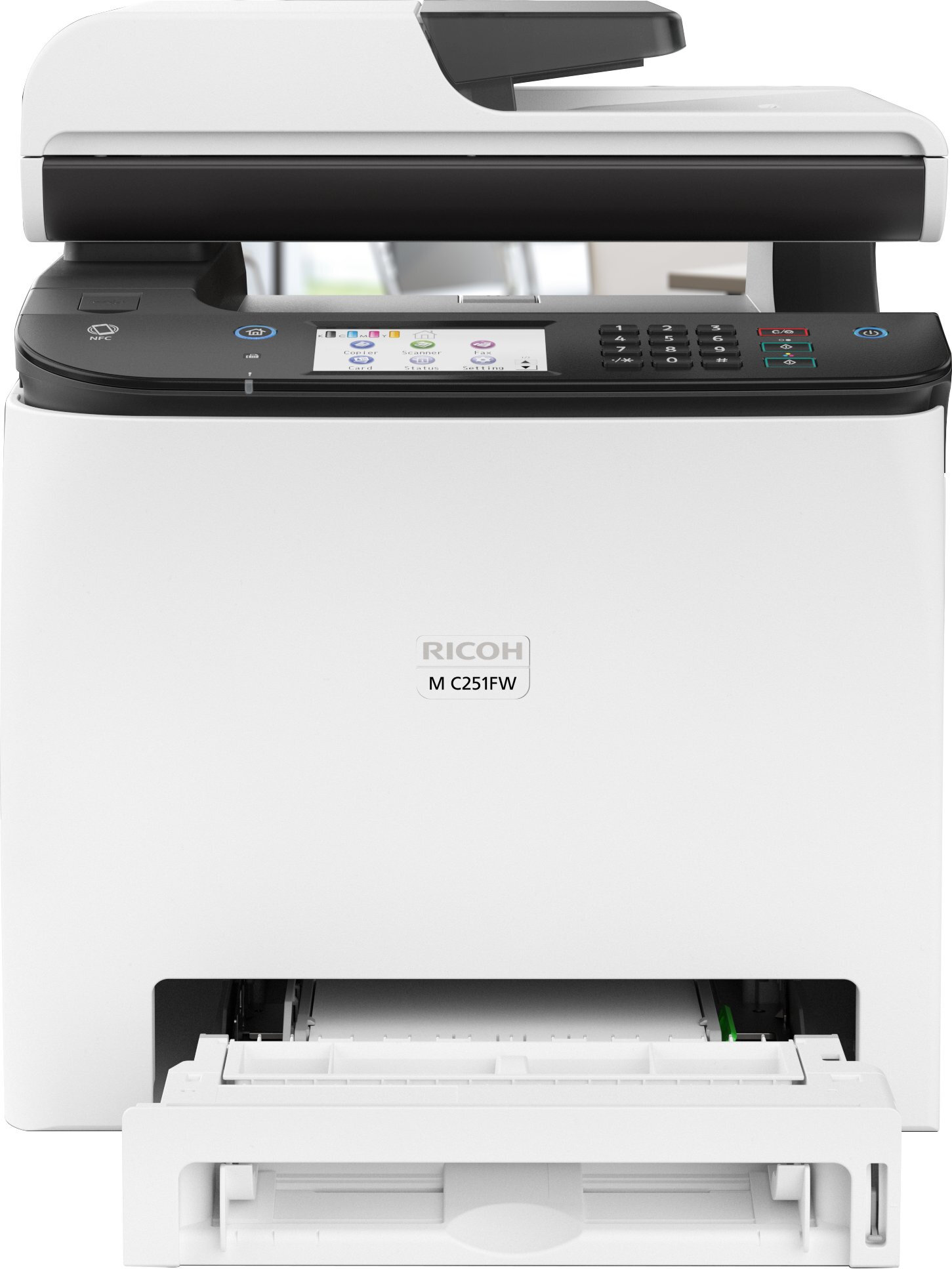 МФУ Ricoh M C251FW (25стр./мин (А4), кассета на 250 листов, 256MB, USB 2.0, Ethernet 10 base-T/100 base