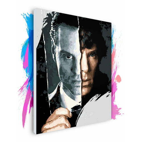 Картина по номерам на холсте Шерлок - Холмс и Мориарти, 40 х 60 см