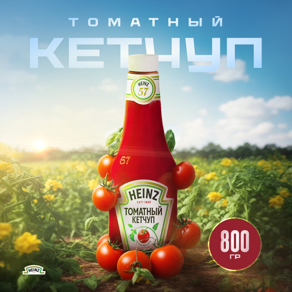 Кетчуп томатный Heinz, 800 гр.