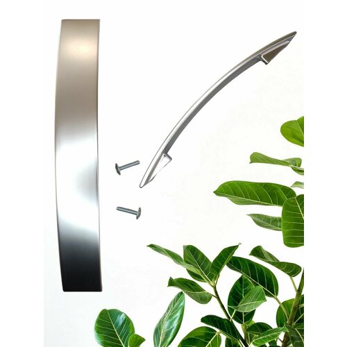 Мебельная ручка скобка 160-192 мм хром матовый