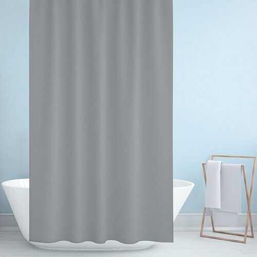 Штора Д/ванн 180Х200 JACKLINE BS-0010 GREY с люверсами