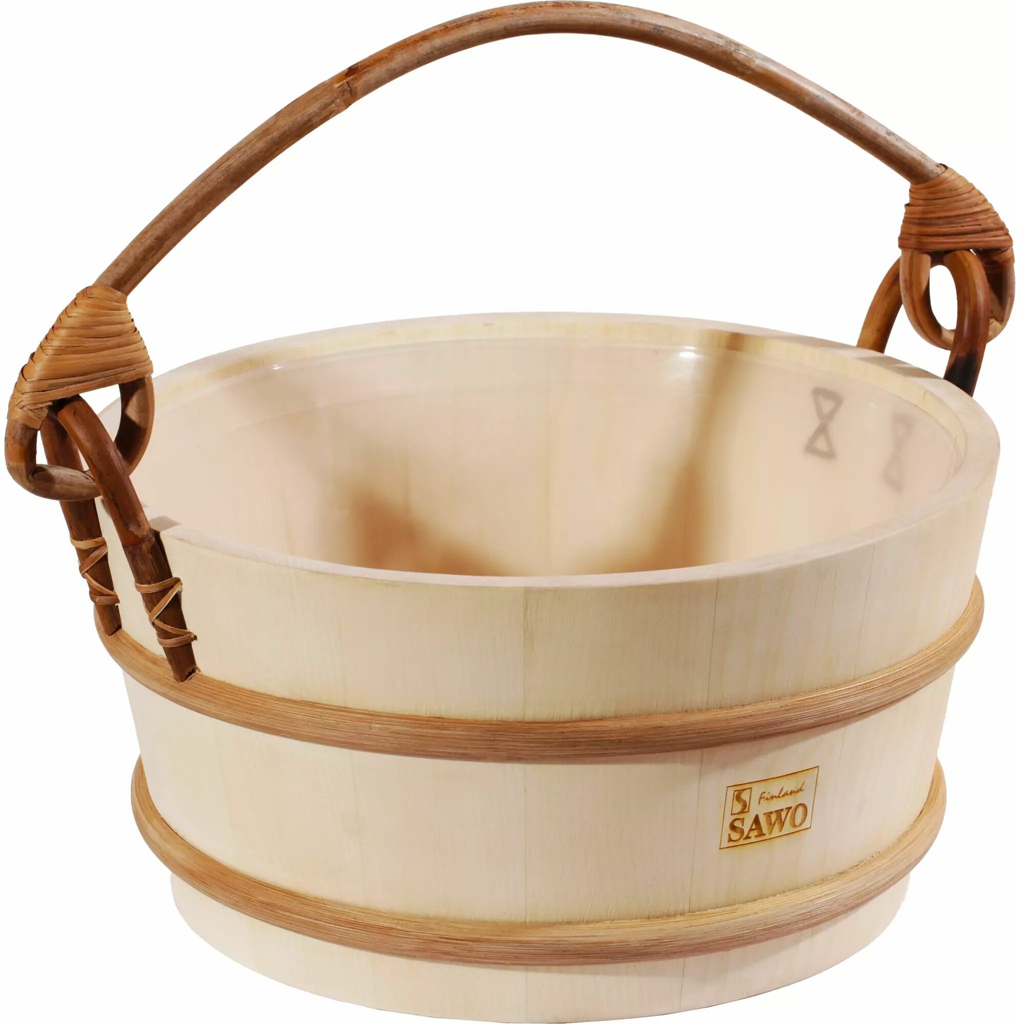 Ведро деревянное SAWO 300-HА, с пластиковой вставкой, 9л.