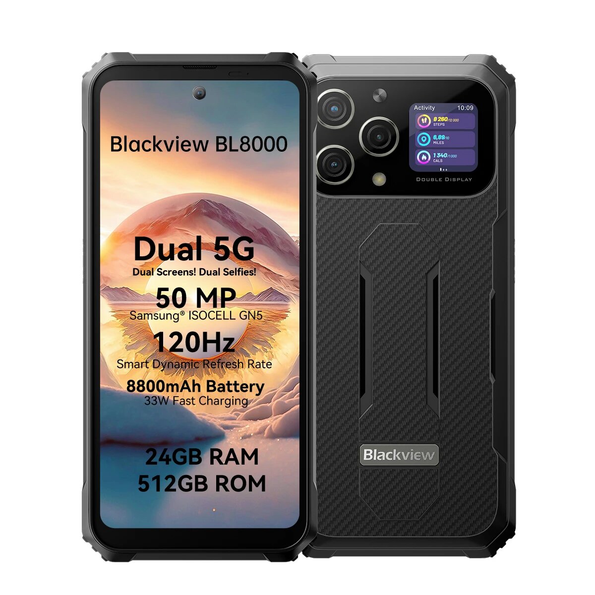 Защищенный смартфон Blackview BL8000 5G, размер 7020, дисплей 6,78 ...
