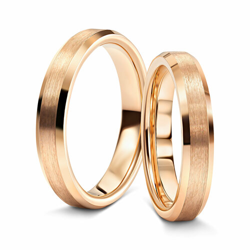 Кольцо обручальное Veragold, размер 24, ширина 4 мм, золотистый